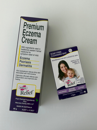 Starter Relief Pack — Premium Eczema Cream 60g + Cleansing Bar 110g